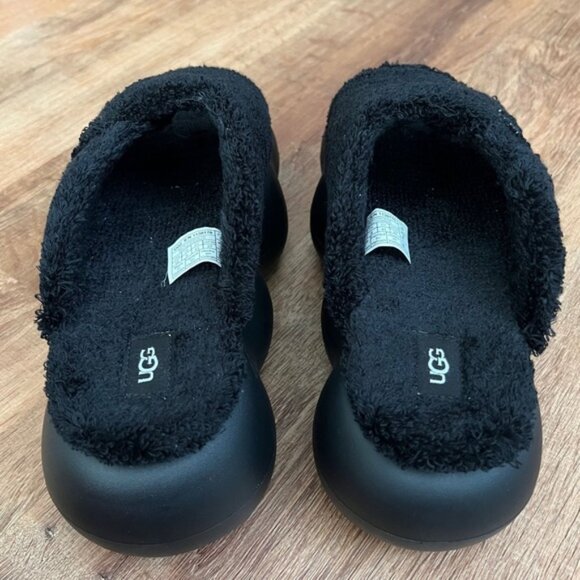 NWOT UGG Black Terry Sugarcloud Slide Sandals Platform Slippers 1138178 Size 10 - Picture 11 of 15
